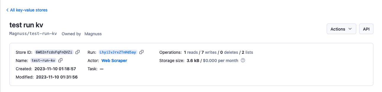 Key-value stores detail